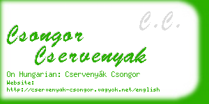 csongor cservenyak business card