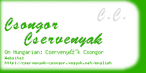 csongor cservenyak business card